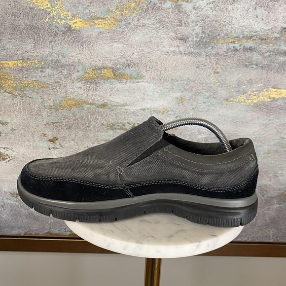 Skechers Relaxed Fit Shoes Mens Size 8.5 Black Memory Foam Slip On SN 64372 - Picture 6 of 11